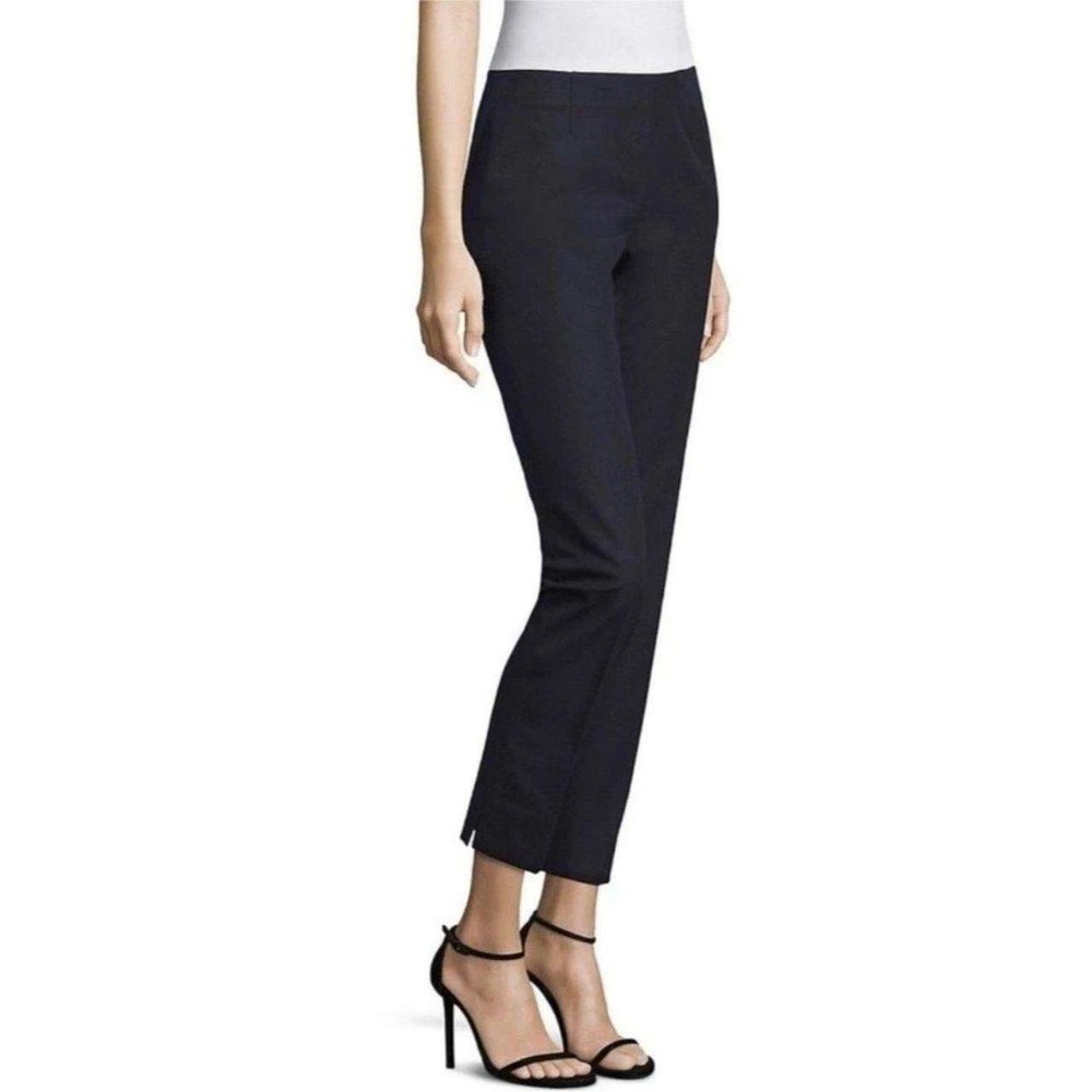 Lafayette 148‎ New York 6P Black Cropped Bleecker Petite Pants Side Zip